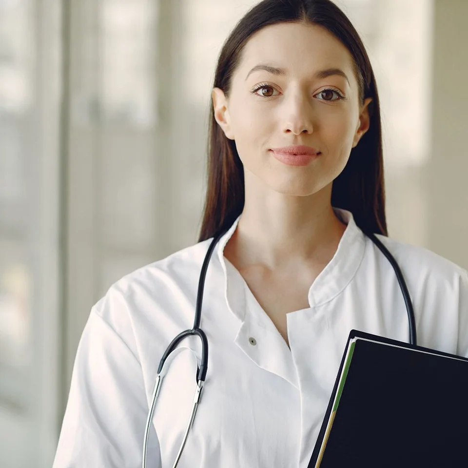 Profissional de saúde em um consultório