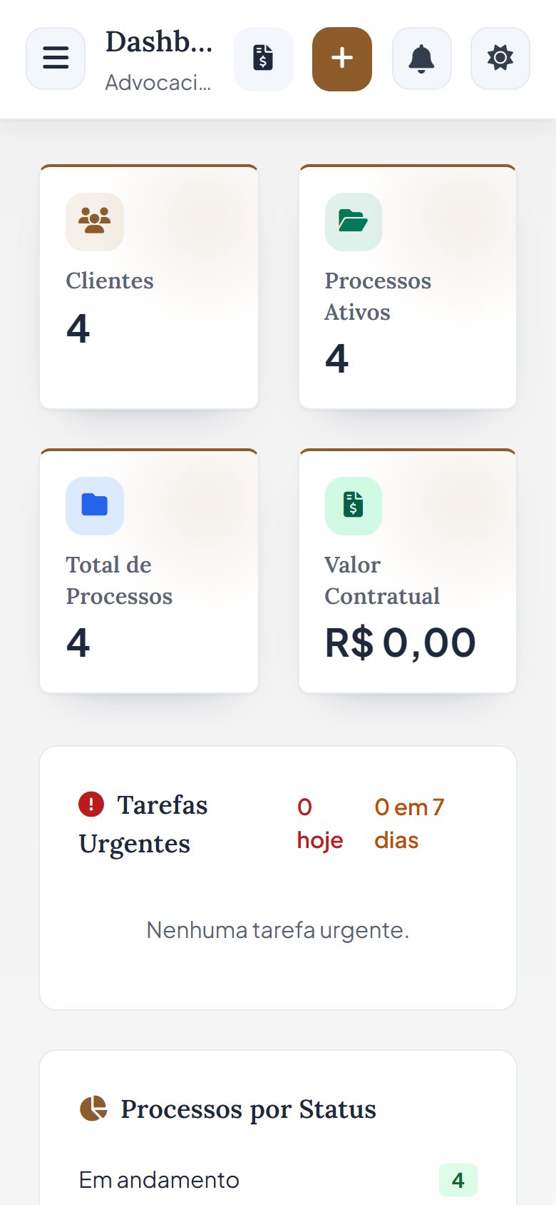 Portal do cliente do Vatse Escritório