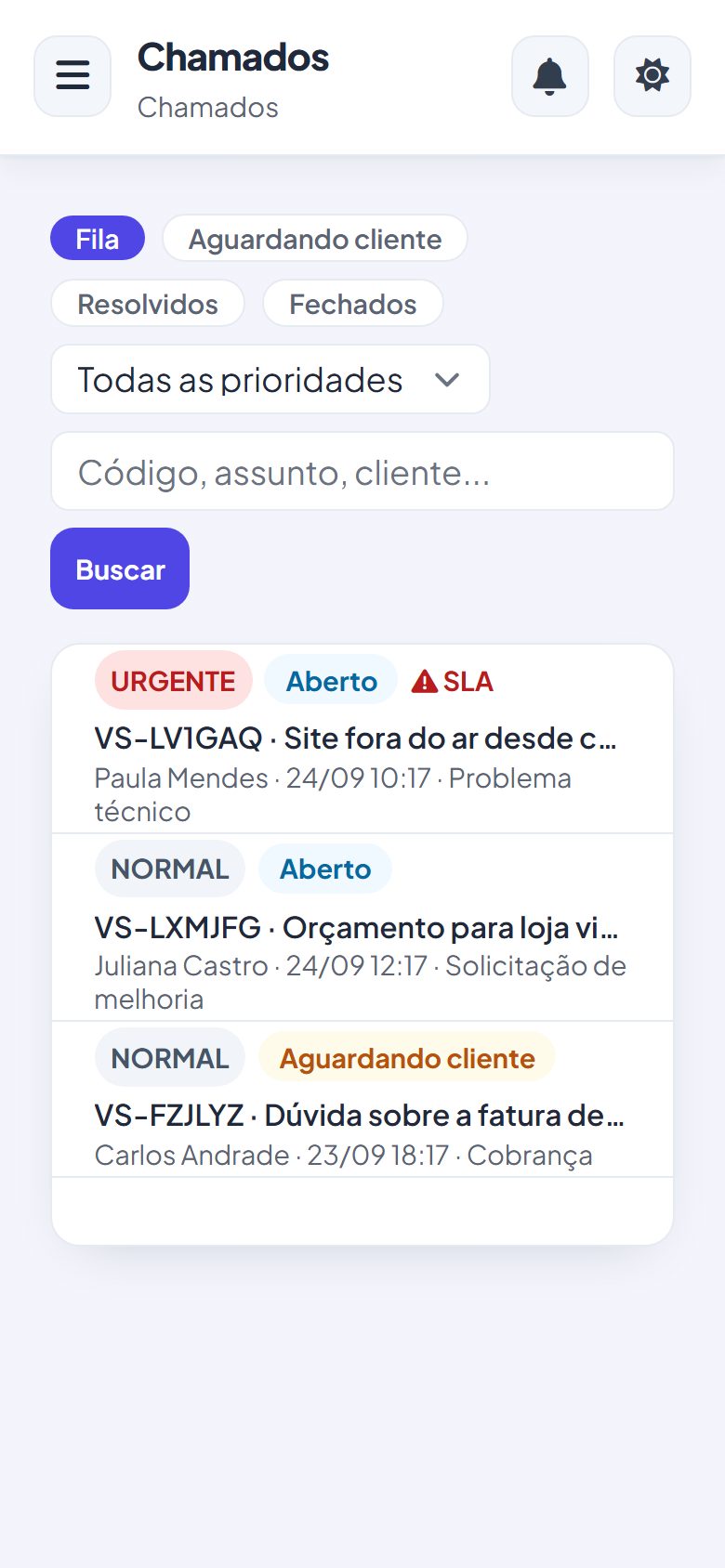 App do Vatse Support